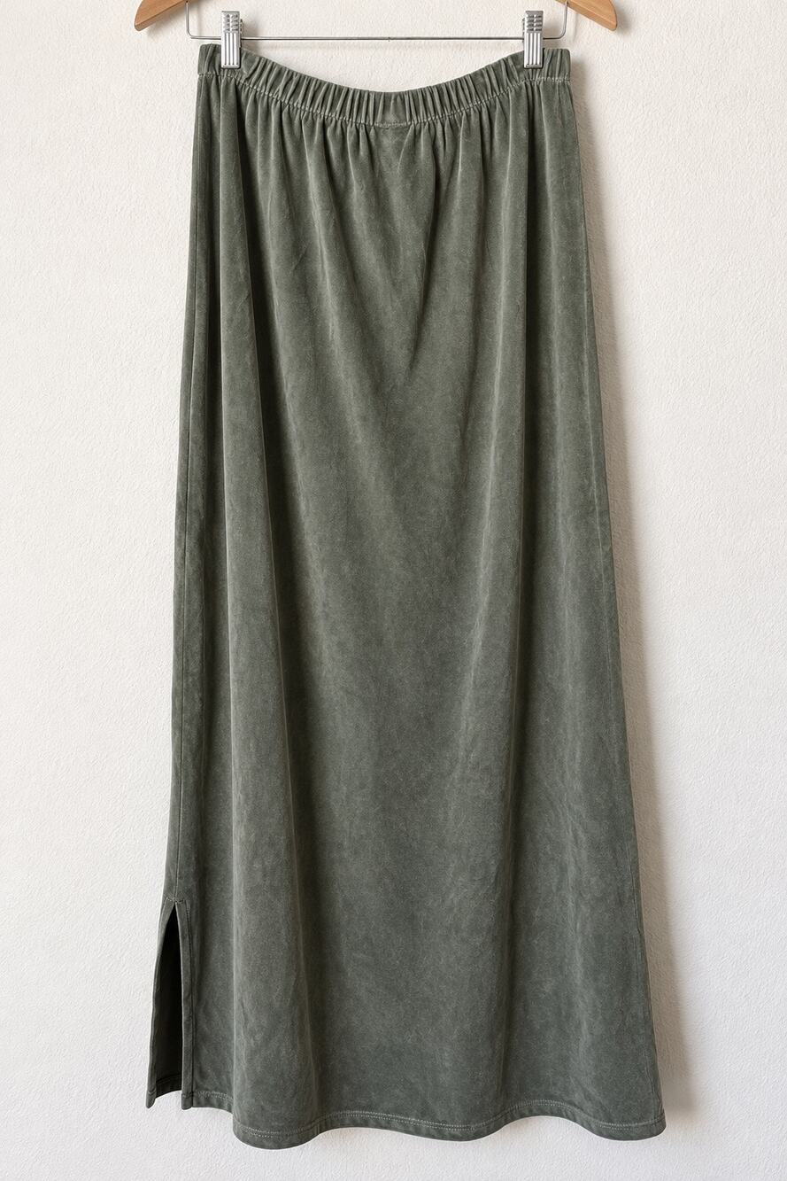 CP Shades Sausalito Sage Green 100% Cotton Maxi Skirt Large